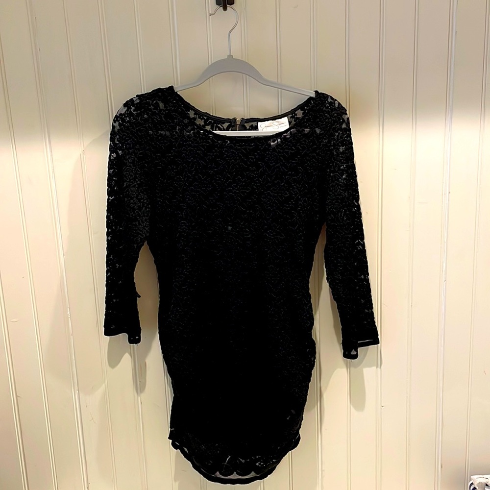Jessica Simpson Black Lace Maternity Top.